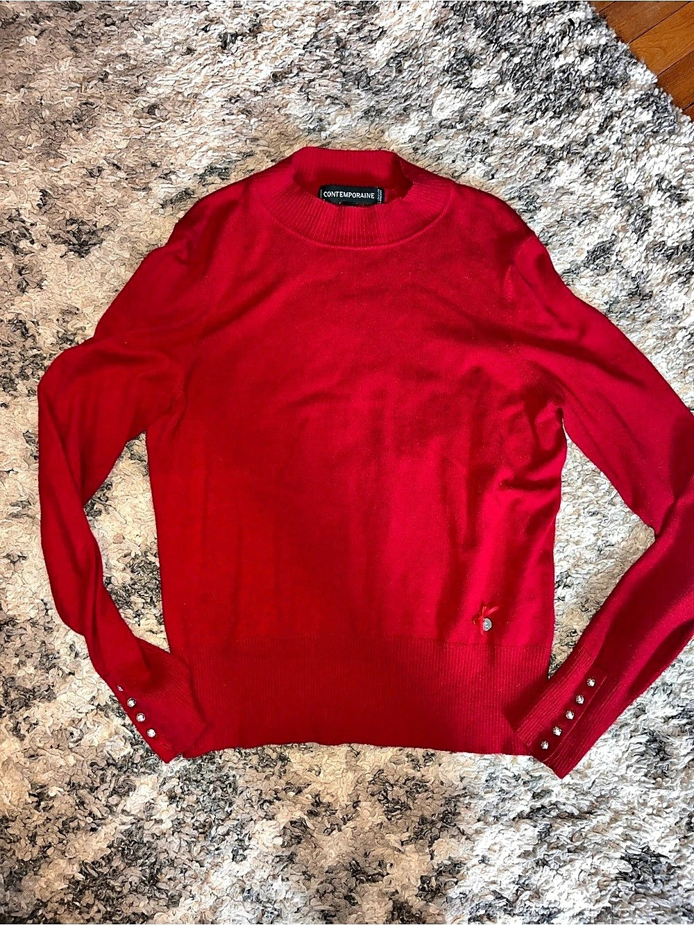 Contemporaine Red Sweater Size Large Like New
